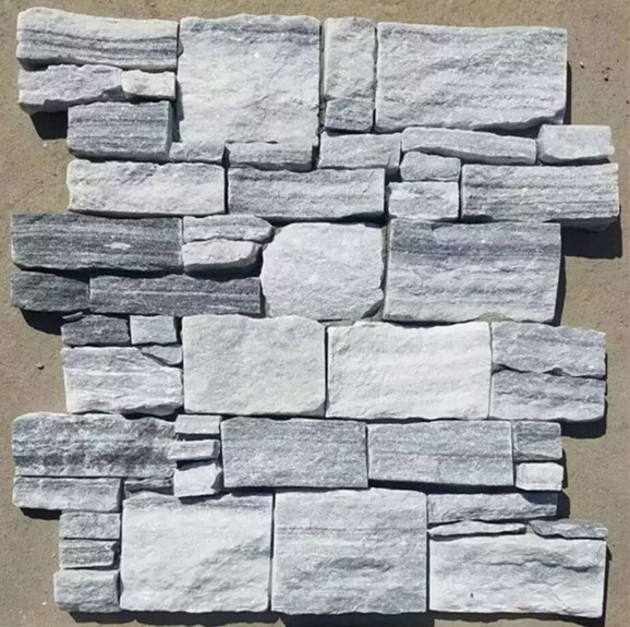 Gray culture stones with cement