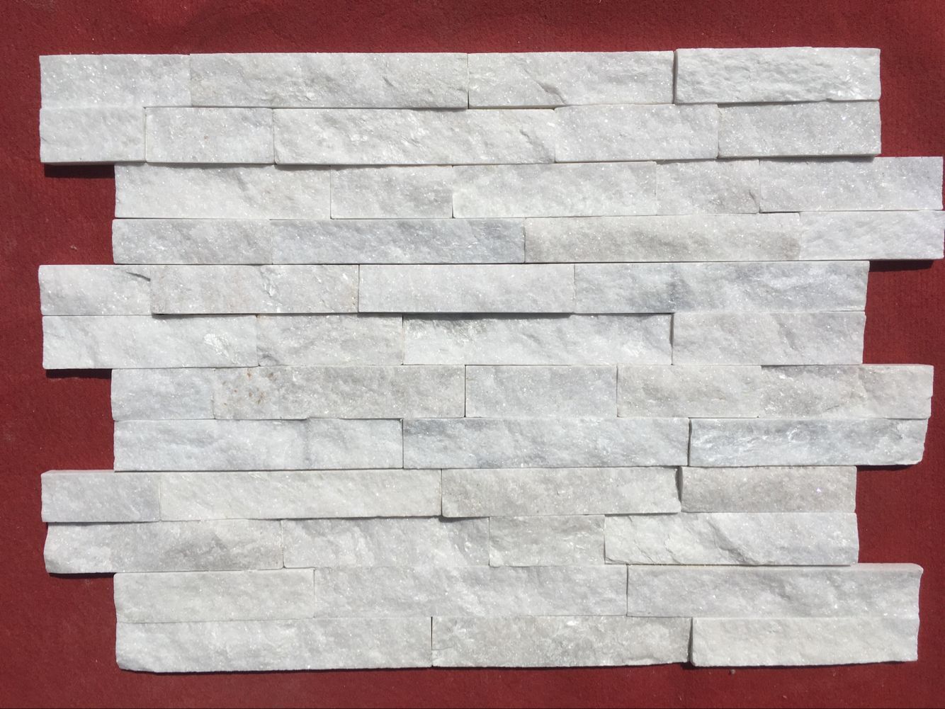 White interlock shape culture stones